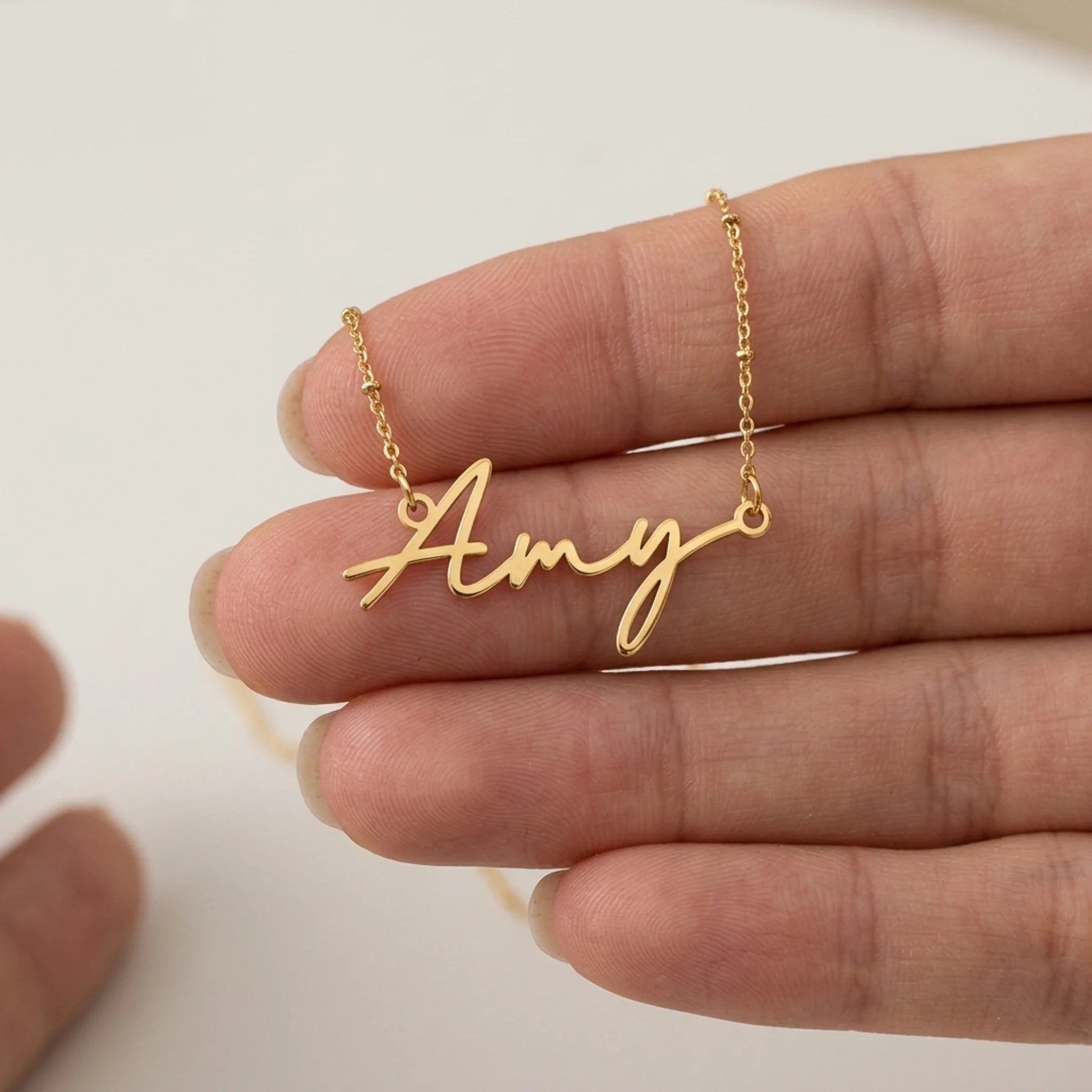 Amy Name Necklace | 18ct Gold, Silver & Vermeil | Ready to Ship