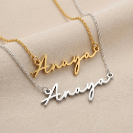 Anaya Name Necklace | 18ct Gold, Silver & Vermeil | Ready to Ship