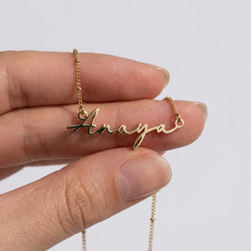 Anaya Name Necklace | 18ct Gold, Silver & Vermeil | Ready to Ship