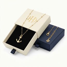 Anchor Charm Necklace & Bracelet