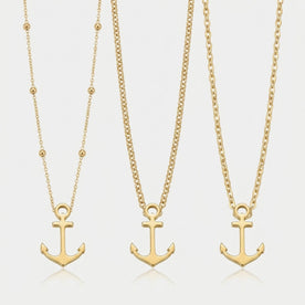 Anchor Charm Necklace & Bracelet
