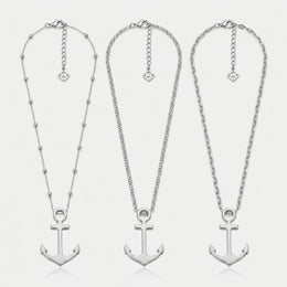 Anchor Charm Necklace & Bracelet