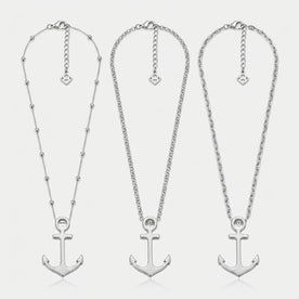 Anchor Charm Necklace & Bracelet