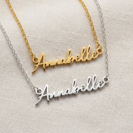 Annabelle Name Necklace | 18ct Gold, Silver & Vermeil | Ready to Ship