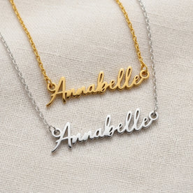 Annabelle Name Necklace | 18ct Gold, Silver & Vermeil | Ready to Ship