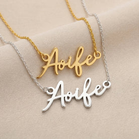 Aoife Name Necklace | 18ct Gold, Silver & Vermeil | Ready to Ship
