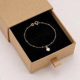April Birthstone Bracelet | Crystal, Gold & Silver