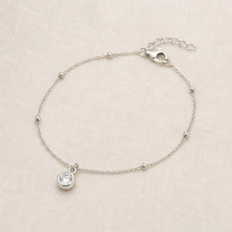 April Birthstone Bracelet | Crystal, Gold & Silver