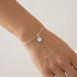 April Birthstone Bracelet | Crystal, Gold & Silver