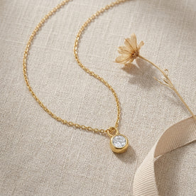 April Birthstone Necklace | Crystal, Gold & Silver