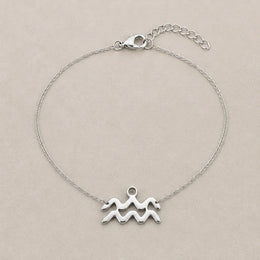 Aquarius Zodiac Bracelet | Star Sign Charm, Gold & Silver