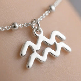 Aquarius Zodiac Bracelet | Star Sign Charm, Gold & Silver