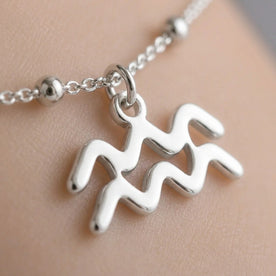 Aquarius Zodiac Bracelet | Star Sign Charm, Gold & Silver