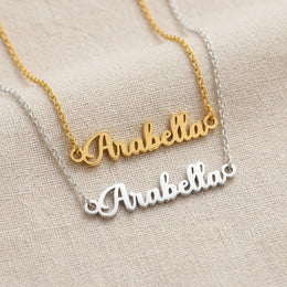 Arabella Name Necklace | 18ct Gold, Silver & Vermeil | Ready to Ship