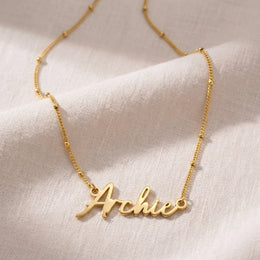 Archie Name Necklace | 18ct Gold, Silver & Vermeil | Ready to Ship