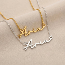 Aria Name Necklace | 18ct Gold, Silver & Vermeil | Ready to Ship