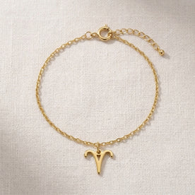 Aries Zodiac Bracelet | Star Sign Charm, Gold & Silver