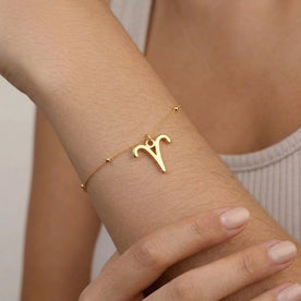 Aries Zodiac Bracelet | Star Sign Charm, Gold & Silver