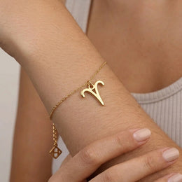 Aries Zodiac Bracelet | Star Sign Charm, Gold & Silver