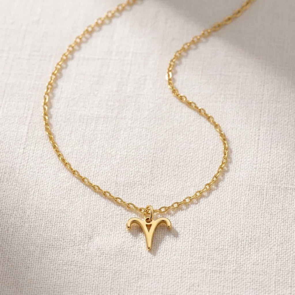 Aries Zodiac Necklace | Star Sign Pendant, Gold & Silver