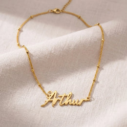 Arthur Name Necklace | 18ct Gold, Silver & Vermeil | Ready to Ship