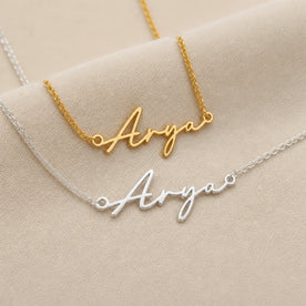 Arya Name Necklace | 18ct Gold, Silver & Vermeil | Ready to Ship