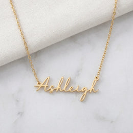 Ashleigh Name Necklace | 18ct Gold, Silver & Vermeil | Ready to Ship