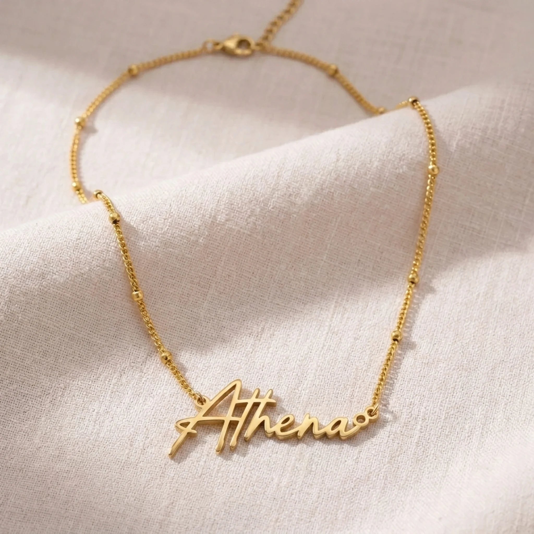 Athena Name Necklace | 18ct Gold, Silver & Vermeil | Ready to Ship