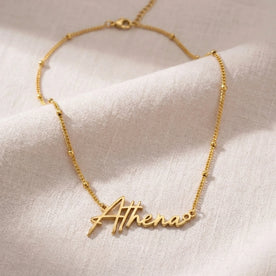 Athena Name Necklace | 18ct Gold, Silver & Vermeil | Ready to Ship