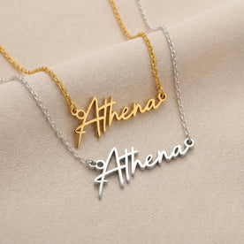 Athena Name Necklace | 18ct Gold, Silver & Vermeil | Ready to Ship