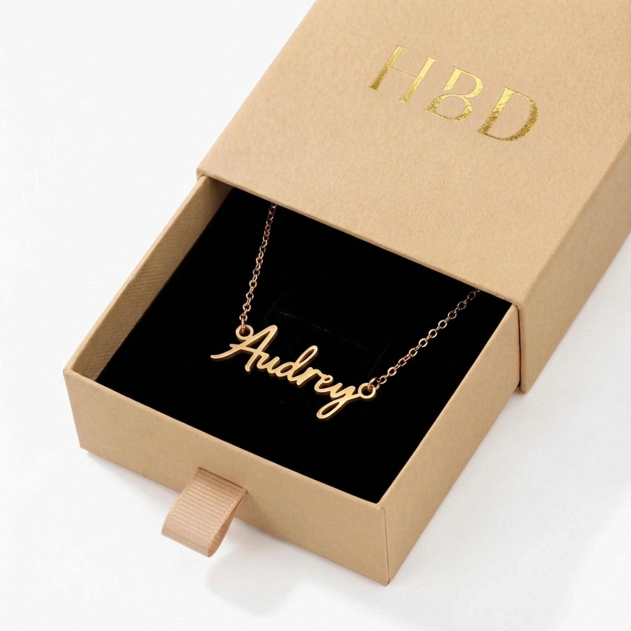 Audrey Name Necklace | 18ct Gold, Silver & Vermeil | Ready to Ship
