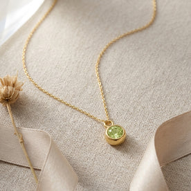 August Birthstone Necklace | Peridot, Gold & Silver