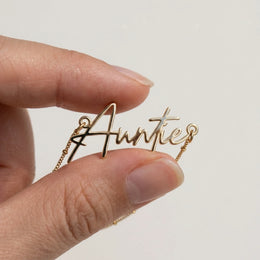Auntie Name Necklace | 18ct Gold, Silver & Vermeil | Ready to Ship