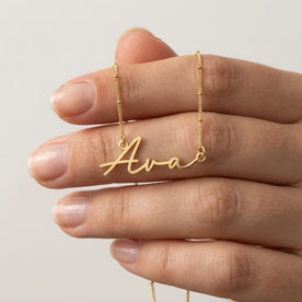 Ava Name Necklace | 18ct Gold, Silver & Vermeil | Ready to Ship