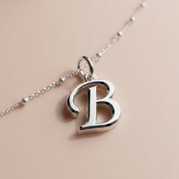 B Bracelet | Initial & Letter B Charm, Gold & Silver