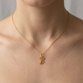 B Necklace | Initial & Letter B Pendant, Gold & Silver