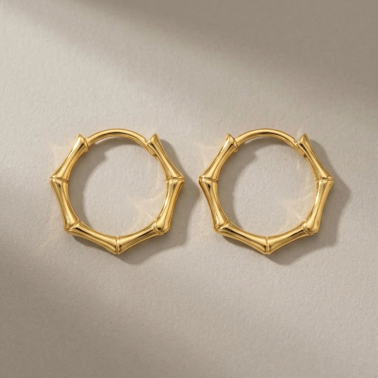Bamboo Huggie Earring