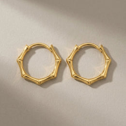 Bamboo Huggie Earring
