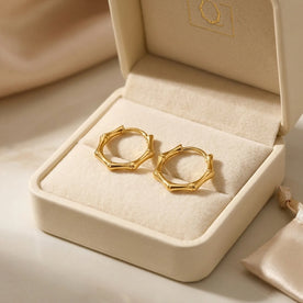 Bamboo Huggie Earring