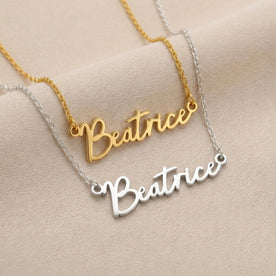 Beatrice Name Necklace | 18ct Gold, Silver & Vermeil | Ready to Ship