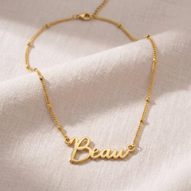 Beau Name Necklace | 18ct Gold, Silver & Vermeil | Ready to Ship