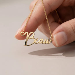 Beau Name Necklace | 18ct Gold, Silver & Vermeil | Ready to Ship