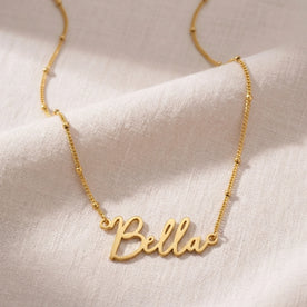 Bella Name Necklace | 18ct Gold, Silver & Vermeil | Ready to Ship