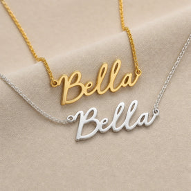 Bella Name Necklace | 18ct Gold, Silver & Vermeil | Ready to Ship