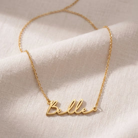 Belle Name Necklace | 18ct Gold, Silver & Vermeil | Ready to Ship