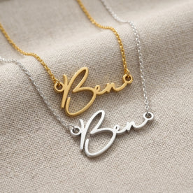 Ben Name Necklace | 18ct Gold, Silver & Vermeil | Ready to Ship