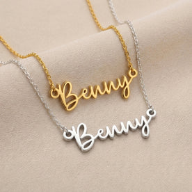 Benny Name Necklace | 18ct Gold, Silver & Vermeil | Ready to Ship