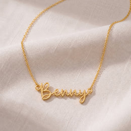 Benny Name Necklace | 18ct Gold, Silver & Vermeil | Ready to Ship
