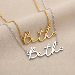 Beth Name Necklace | 18ct Gold, Silver & Vermeil | Ready to Ship