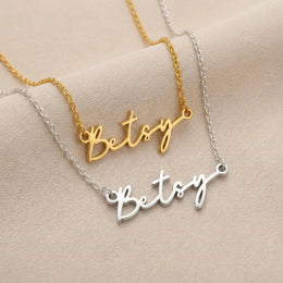 Betsy Name Necklace | 18ct Gold, Silver & Vermeil | Ready to Ship